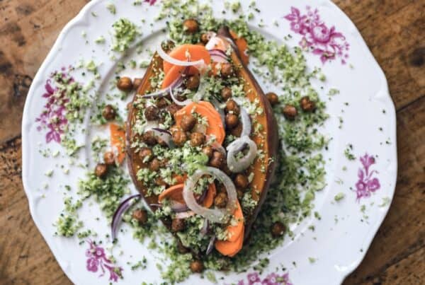 Recette Patate douce épicée et sa semoule au brocoli